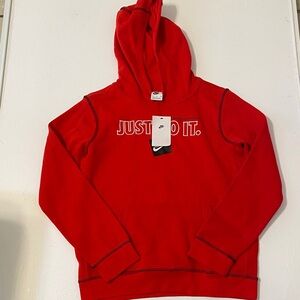 Nike Kids Red 'Just Do It' Hoodie